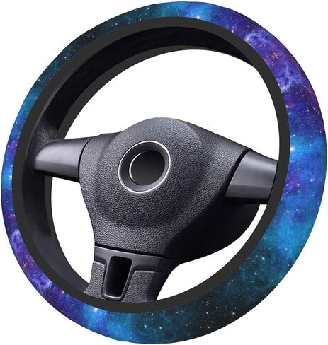 Abstract Blue Outer Space Galaxy Star Car Steering Wheel Cover,Non-Slip Elastic Neoprene-Sweat Car Accessories,Universal 15 Inch Fit Auto, Vans Trucks,Suvs, Truck in Kuwait