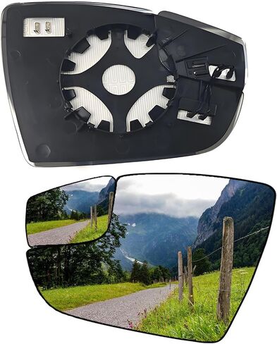 Passenger Side Mirror w/Heated Glass for Ford Focus 2012 2013 2014 2015 2016 2017 2018, Front Right Side Rear View Convex Backing Plate Power Heated Mirror Replacement Glass for Ford Focus 2012-2018 in Saudi Arabia