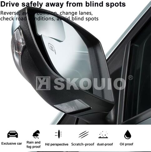 Passenger Side Mirror w/Heated Glass for Ford Focus 2012 2013 2014 2015 2016 2017 2018, Front Right Side Rear View Convex Backing Plate Power Heated Mirror Replacement Glass for Ford Focus 2012-2018 in Saudi Arabia