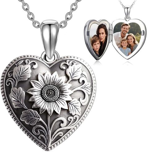 S925 Sterling Silver Heart Lockets Necklace That Holds Pictures Jewelry for Women Photo Pendant Necklace Memorial Jewelry Gift in Saudi Arabia