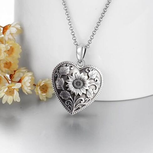 S925 Sterling Silver Heart Lockets Necklace That Holds Pictures Jewelry for Women Photo Pendant Necklace Memorial Jewelry Gift in Saudi Arabia