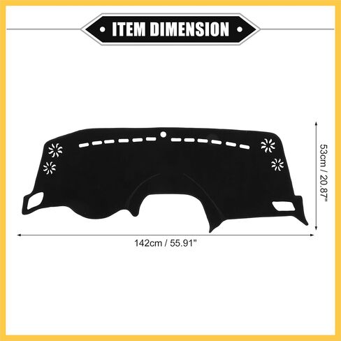 Car Dashboard Cover Mat Compatible for Jeep Renegade 2015-2022, Protective Polyester Black Center Console Interior Trim Dash Board Mat Auto Replacement Parts in Saudi Arabia