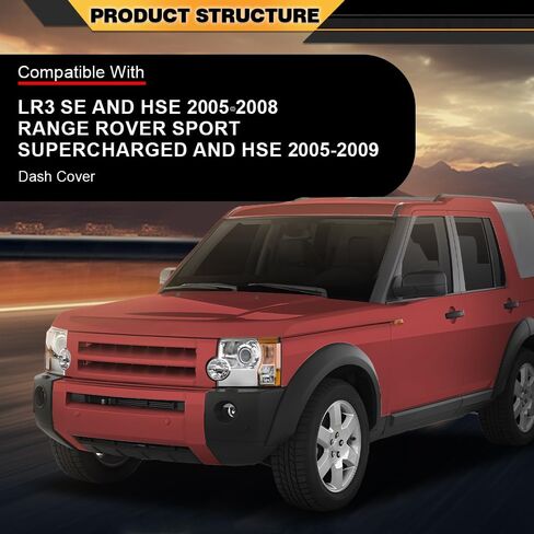 Dash Cover Compatible with LR3 SE HSE 2005-2008/Fit Range Rover Sport Supercharged HSE 2005-2009,Dashboard Cover 13-508LL in Saudi Arabia