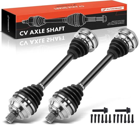 مجموعة عمود المحور A-Premium CV - متوافقة مع Volkswagen EuroVan 1992 1993 1994 1995 1996، 2.4L 2.5L، ناقل الحركة اليدوي - الأمامي الأيسر أو الأيمن، استبدال # VW8054، VW-8054، 1700314088، 1700-314088 in Kuwait