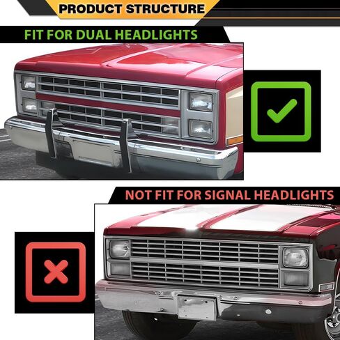 مصباح إشارة الانعطاف الأمامي زوج واحد متوافق مع 1987-1988 Chevy Blazer/Fit 1983-1986 Chevy GMC Suburban C10 K10/Fit 1983-1988 GMC Jimmy in Saudi Arabia