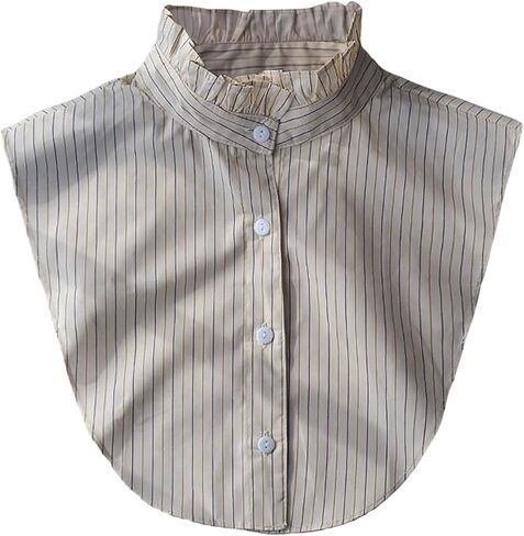 NIDMIDO Women Ruffle Mock Neck Detachable Half Blouse Shirts Fake Collar Dickey Collar Faux False Collar for Girls in Kuwait