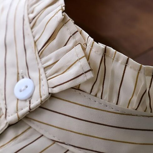 NIDMIDO Women Ruffle Mock Neck Detachable Half Blouse Shirts Fake Collar Dickey Collar Faux False Collar for Girls in Kuwait