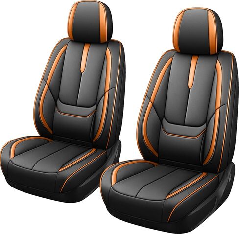 أغطية مقاعد السيارة YuCen مناسبة لسيارة Ford Edge 2010-2024 واقي مقعد جلدي مقاوم للماء وجيد التهوية، متوافق مع الوسادة الهوائية، سهل التركيب والتنظيف من الداخل التلقائي المتين (مقعدين، أسود وبني، فاخر) in Saudi Arabia