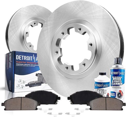 محور ديترويت - مجموعة الفرامل الأمامية لـ 04-08 Chevy Colorado GMC Canyon Isuzu I-280 I-290 I-350 I-370 دوارات الفرامل 2004 2005 2006 2007 2008 استبدال وسادات الفرامل السيراميكية: دوار 11.02 بوصة in Saudi Arabia