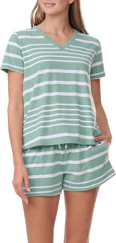 Tommy Hilfiger Women's Sleeve Tee and Boxer Shorts Pajama Set in Saudi Arabia