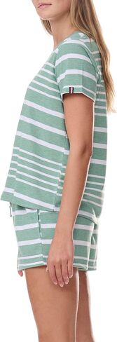 Tommy Hilfiger Women's Sleeve Tee and Boxer Shorts Pajama Set in Saudi Arabia