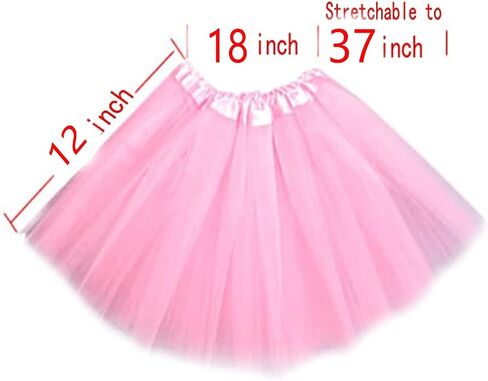 Girl's Kids Classic Elastic 3 Layered Tulle Tutu Skirt in Saudi Arabia