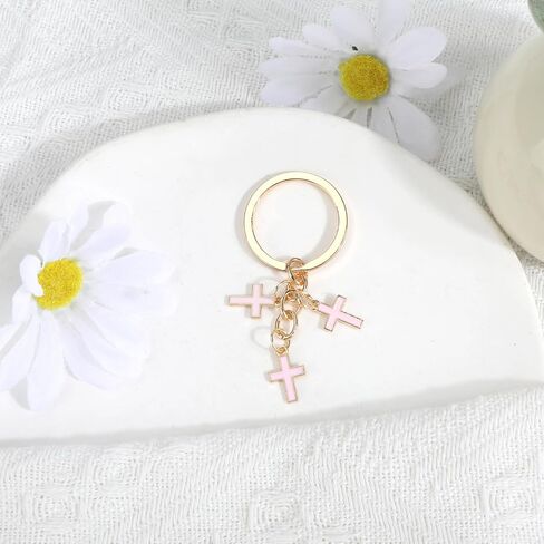 سلاسل المفاتيح المسيحية الصليب ملهمة سلاسل المفاتيح مع الصليب قلادة الكتاب المقدس الآية Keycharm هدية تحفيزية للنساء in Saudi Arabia