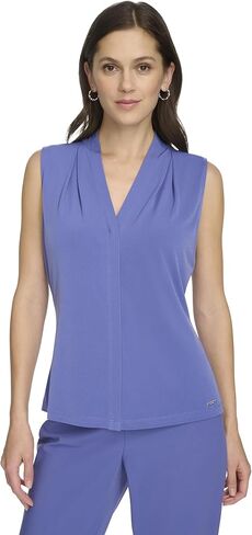 Calvin Klein Womens Sleeveless V-Neck Blouse in Saudi Arabia