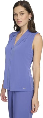 Calvin Klein Womens Sleeveless V-Neck Blouse in Saudi Arabia