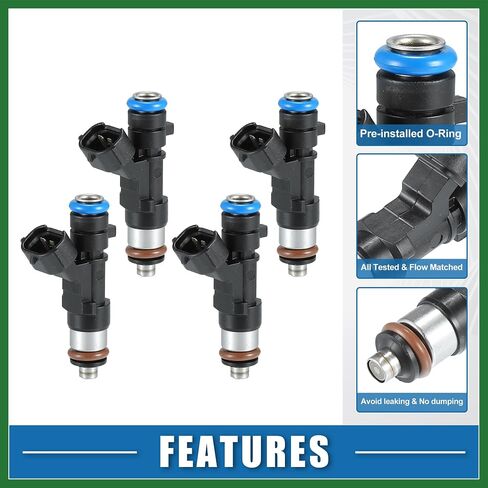 Motoforti Fuel Injector No.16600-JA00B/16600-JA000 Fuel Injection Nozzle for Nissan Altima 09-13 2.5L for Nissan Altima COUPE 09-12 3.5L Black (Pack of 4) Long-lasting in Saudi Arabia
