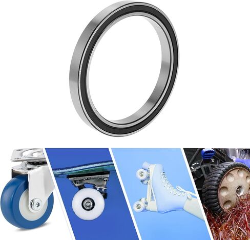 ACROPIX 6805DD Deep Groove Ball Bearings P0 25x37x7mm Lubricated Bearings Double Rubber Seal Black Silver Tone Scooter Skateboard Wheel in Saudi Arabia