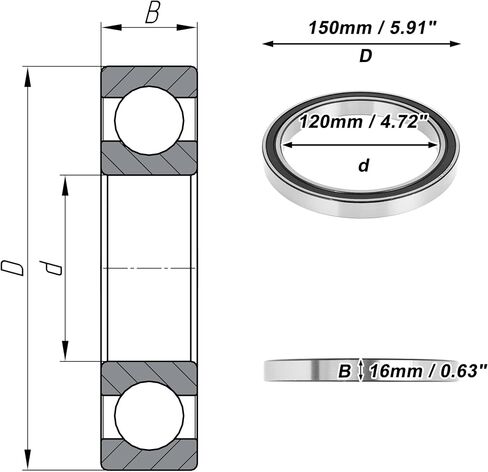 ACROPIX 6805DD Deep Groove Ball Bearings P0 25x37x7mm Lubricated Bearings Double Rubber Seal Black Silver Tone Scooter Skateboard Wheel in Saudi Arabia