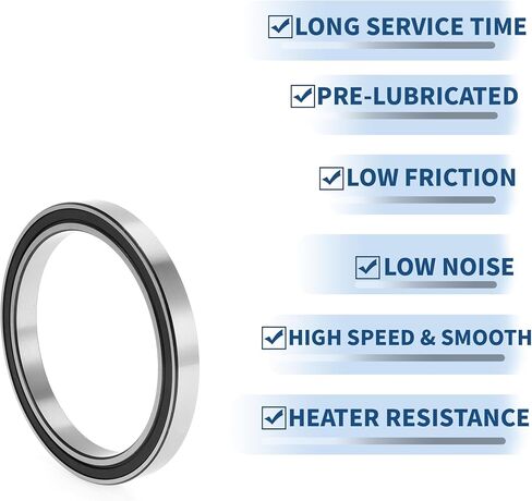 ACROPIX 6805DD Deep Groove Ball Bearings P0 25x37x7mm Lubricated Bearings Double Rubber Seal Black Silver Tone Scooter Skateboard Wheel in Saudi Arabia
