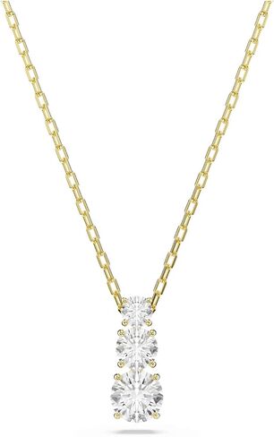 Swarovski Stilla Attract pendant, Round cut, White, Gold-tone plated in Saudi Arabia