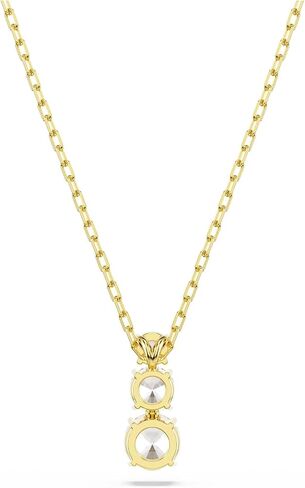 Swarovski Stilla Attract pendant, Round cut, White, Gold-tone plated in Saudi Arabia