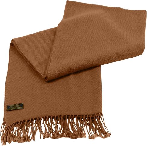 CJ Apparel Camel Brown Dark Beige Light Brown 100% Cashmere Shawl Pashmina Scarf Wrap Stole Head Wrap Hand Made in Nepal NEW in Kuwait
