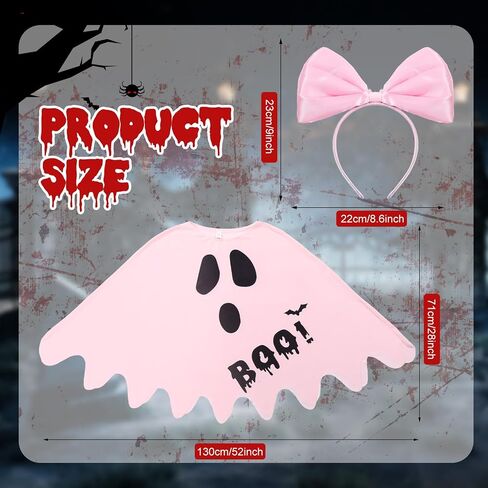 Ramede 2 Pcs Halloween Costume Set for Women Include Poncho with Funny Headband for Cosplay Party in Saudi Arabia