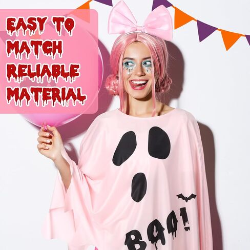 Ramede 2 Pcs Halloween Costume Set for Women Include Poncho with Funny Headband for Cosplay Party in Saudi Arabia