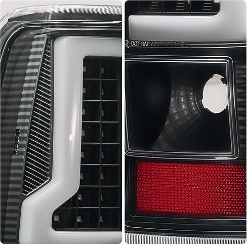 VRC For 2003-2006 Chevy Silverado 1500 2500 3500 Clear Lens LED Tail Lights Black Brake Lamps Assembly Rear Replacement Driver & Passenger Sides (style 5) in Kuwait