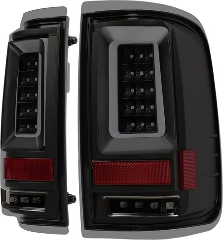 مصابيح خلفية LED HECASA متوافقة مع 2004-2008 Ford F150 مع استبدال شريط أنبوب LED ثلاثي الأبعاد لـ 5L3Z13405CA 5L3Z13404CA 6L3Z13405AA 6L3Z13404AA مصابيح الفرامل الخلفية عدسة شفافة الإسكان الأسود in Saudi Arabia