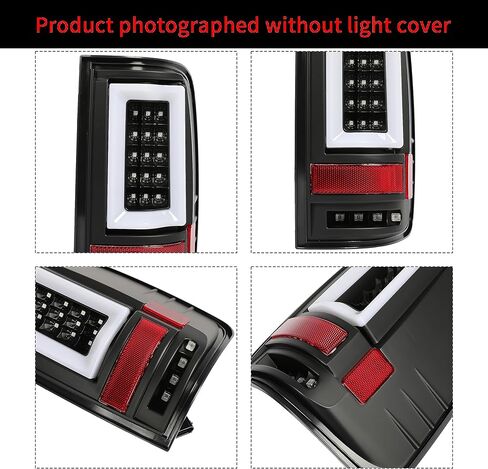 مصابيح خلفية LED HECASA متوافقة مع 2004-2008 Ford F150 مع استبدال شريط أنبوب LED ثلاثي الأبعاد لـ 5L3Z13405CA 5L3Z13404CA 6L3Z13405AA 6L3Z13404AA مصابيح الفرامل الخلفية عدسة شفافة الإسكان الأسود in Saudi Arabia