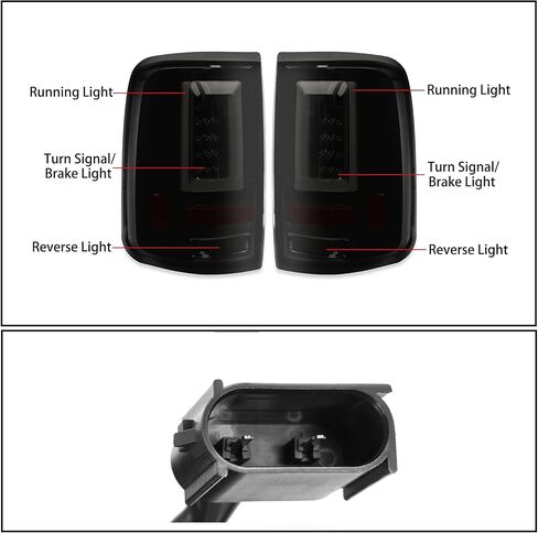 مصابيح خلفية LED HECASA متوافقة مع 2004-2008 Ford F150 مع استبدال شريط أنبوب LED ثلاثي الأبعاد لـ 5L3Z13405CA 5L3Z13404CA 6L3Z13405AA 6L3Z13404AA مصابيح الفرامل الخلفية عدسة شفافة الإسكان الأسود in Saudi Arabia