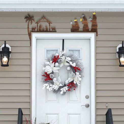 2 Pcs 2024 Christmas Door Topper Jesus Nativity Top Door Frame Decoration Christian Front Door Corner Sign Decor Home Wooden Xmas Party Ornament Table Decor Props Gift for Wall Window DIY in Saudi Arabia