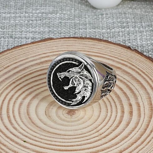 خاتم WOVTE للرجال من الفايكنج فالكنوت، حلقات نورس من الفولاذ التيتانيوم للرجال هدايا مجوهرات قوطية عتيقة، مقاس 10 in Kuwait