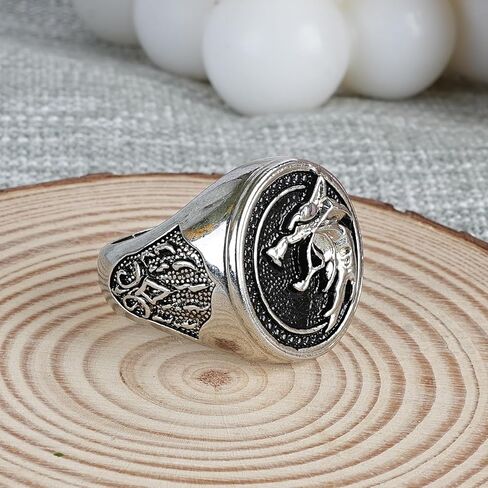 خاتم WOVTE للرجال من الفايكنج فالكنوت، حلقات نورس من الفولاذ التيتانيوم للرجال هدايا مجوهرات قوطية عتيقة، مقاس 10 in Kuwait