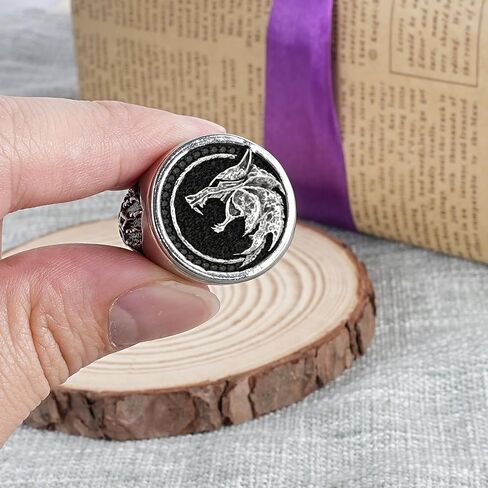 خاتم WOVTE للرجال من الفايكنج فالكنوت، حلقات نورس من الفولاذ التيتانيوم للرجال هدايا مجوهرات قوطية عتيقة، مقاس 10 in Kuwait