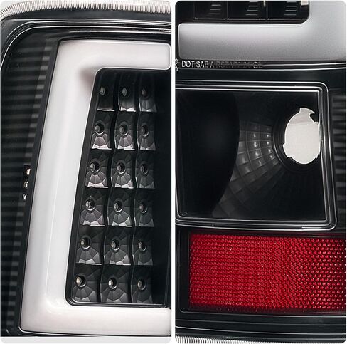 VRC For 2003-2006 Chevy Silverado 1500 2500 3500 Clear Lens LED Tail Lights Black Brake Lamps Assembly Rear Replacement Driver & Passenger Sides (style 5) in Kuwait