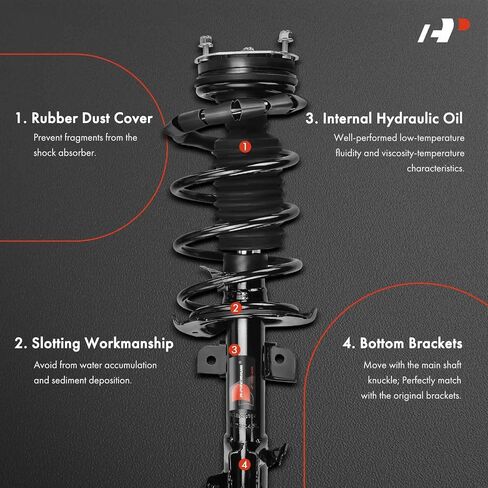 A-Premium Front Pair (2) Complete Strut and Coil Spring Assembly Compatible with Mazda 2 2011 2012 2013 2014, Driver and Passenger Side in Saudi Arabia