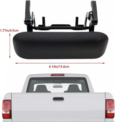 Tailgate Handle Latch Compatible with 1998-2011 Ford Ranger - Exterior Tail Gate Handle Assembly - Replaces 1L5Z9943400AAA, 1L5Z-9943400-AAA, 77872, FO1915109 in Saudi Arabia