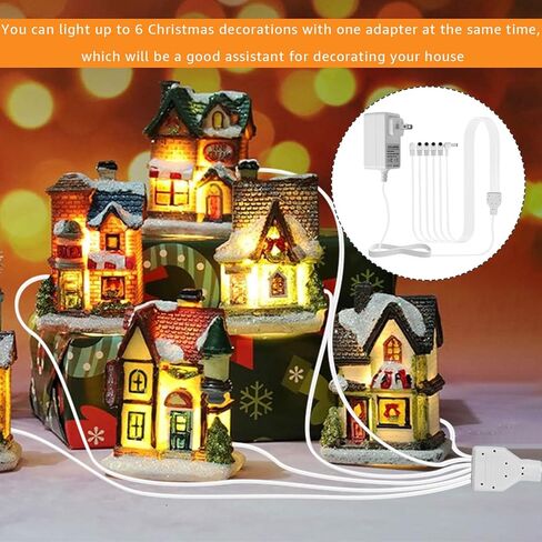 White 4.5V Power Adapter, Compatible with Lemax Lighting Accessories and Christmas Micro Lighting Building Decorations. Suitable for Part Number: 74707 74295 74274 94563 94565 94566 94527 in Kuwait