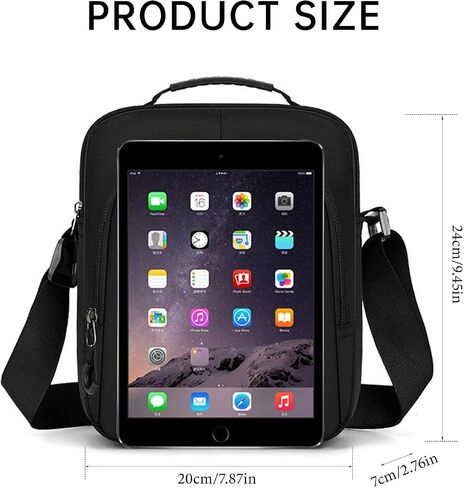 Men's Oxford Canvas Shoulder Bag Stylish Trendy and Minimalist with Multiple Compartments for Handheld Convenience in Saudi Arabia
