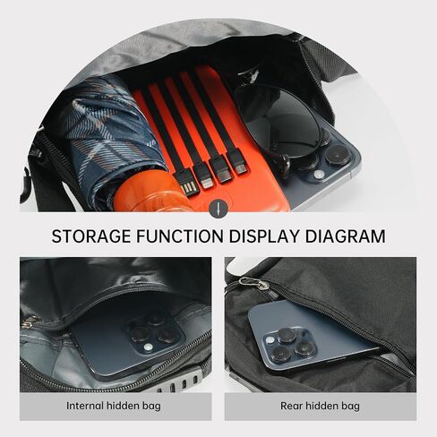 Men's Oxford Canvas Shoulder Bag Stylish Trendy and Minimalist with Multiple Compartments for Handheld Convenience in Saudi Arabia