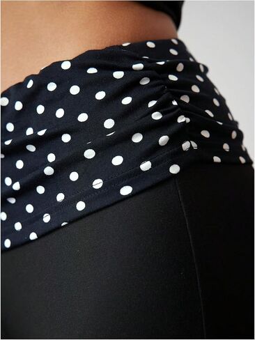 شورت نسائي من Verdusa منقط ومطوي بطول الركبة in Kuwait