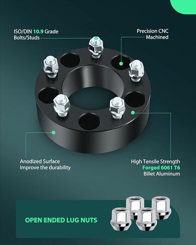 SCITOO 4pcs Wheel Spacers 2" 5x5 Bore 87.1mm Studs 14x1.5 5Lug Wheel Spacers Adapters Fit for for Chevrolet Tahoe for Chevrolet C1500 C1500 Suburban Express 1500 for Jeep for Grand Cherokee in Saudi Arabia