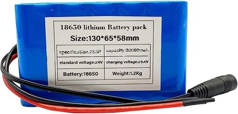 24V 20Ah Lithium Battery 7S3P 18650 Rechargeable Lithium Battery with Charger E-Bike Battery Li Ion Battery Pack for Motorcycle Electric Car Bicycle Scooter 24V 20Ah,XT60+DC in Saudi Arabia