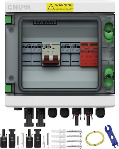 2 سلسلة الطاقة الشمسية الكهروضوئية صندوق الموحد 2 في 2 خارج IP65 DC500V 32A قاطع الدائرة مع حامي عرام و 15A الكهروضوئية الصمامات، مفتاح فصل الطاقة الشمسية في الهواء الطلق مقاوم للماء لنظام الألواح الشمسية in Kuwait