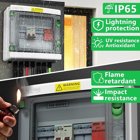 2 سلسلة الطاقة الشمسية الكهروضوئية صندوق الموحد 2 في 2 خارج IP65 DC500V 32A قاطع الدائرة مع حامي عرام و 15A الكهروضوئية الصمامات، مفتاح فصل الطاقة الشمسية في الهواء الطلق مقاوم للماء لنظام الألواح الشمسية in Kuwait