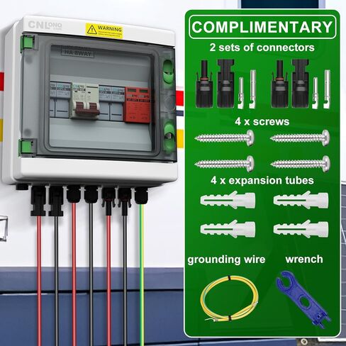 2 سلسلة الطاقة الشمسية الكهروضوئية صندوق الموحد 2 في 2 خارج IP65 DC500V 32A قاطع الدائرة مع حامي عرام و 15A الكهروضوئية الصمامات، مفتاح فصل الطاقة الشمسية في الهواء الطلق مقاوم للماء لنظام الألواح الشمسية in Kuwait