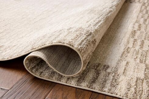 سجادة Loloi Chris Loves Julia Calvin Collection CLV-04 عاجي/بيبل 7'-10" x 10' منطقة سجادة مربعات محايدة ناعمة لغرفة المعيشة وغرفة النوم in Saudi Arabia