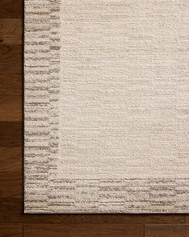 سجادة Loloi Chris Loves Julia Calvin Collection CLV-04 عاجي/بيبل 7'-10" x 10' منطقة سجادة مربعات محايدة ناعمة لغرفة المعيشة وغرفة النوم in Saudi Arabia